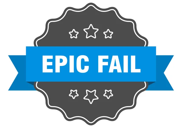 Epic fail blue label. epic fail isolated seal. epic fail — Stock Vector