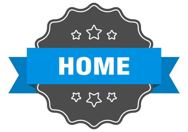 Maison étiquette bleue. maison phoque isolé. maison — Image vectorielle