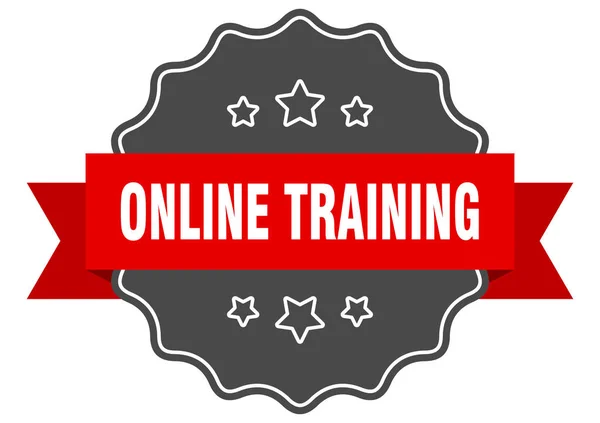 Formazione online etichetta rossa. formazione online sigillo isolato. formazione online — Vettoriale Stock