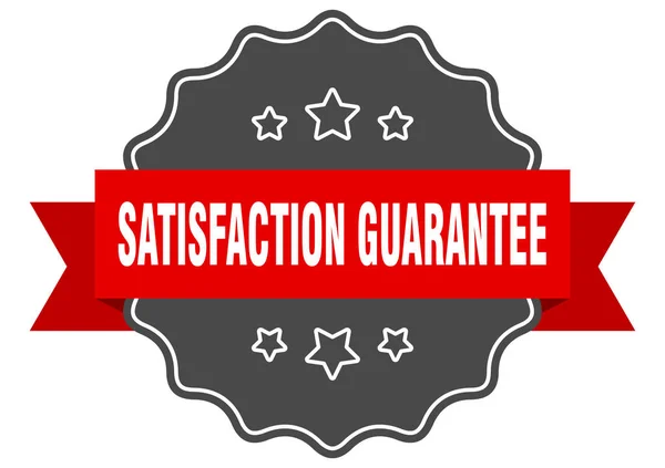 Satisfaction guarantee red label. satisfaction guarantee isolated seal. satisfaction guarantee — Stock Vector