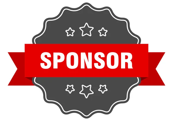 Sponsor kırmızı etiket. sponsor izole mühür. Sponsor — Stok Vektör