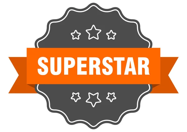 Superstar selo isolado. etiqueta laranja superstar. superstar —  Vetores de Stock