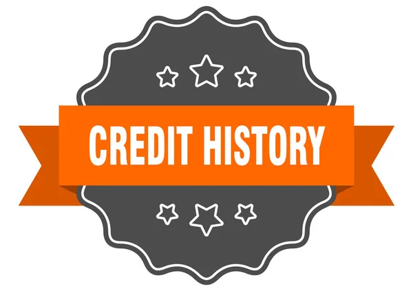 Historial de crédito sello aislado. historial de crédito etiqueta naranja. historial de crédito — Archivo Imágenes Vectoriales
