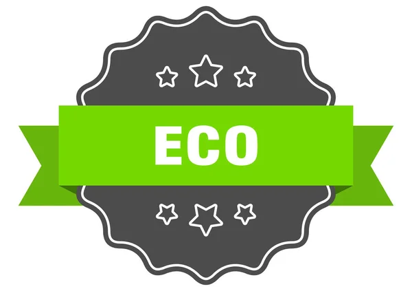 Eco-geïsoleerd zegel. ecologisch groen label. ecologisch — Stockvector