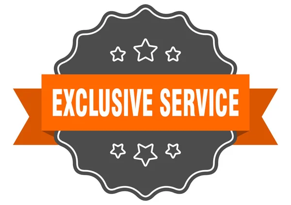 Serviço exclusivo selo isolado. rótulo laranja serviço exclusivo. serviço exclusivo —  Vetores de Stock