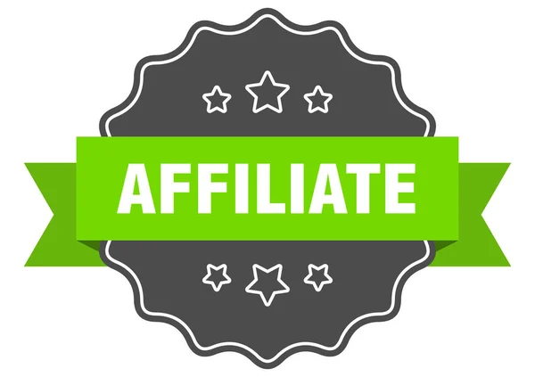 Affiliate geïsoleerde zegel. Affiliate groen label. Affiliate — Stockvector