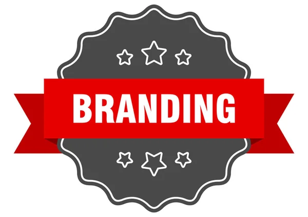 Branding Red Etikett. Branding isolierte Siegel. Branding — Stockvektor