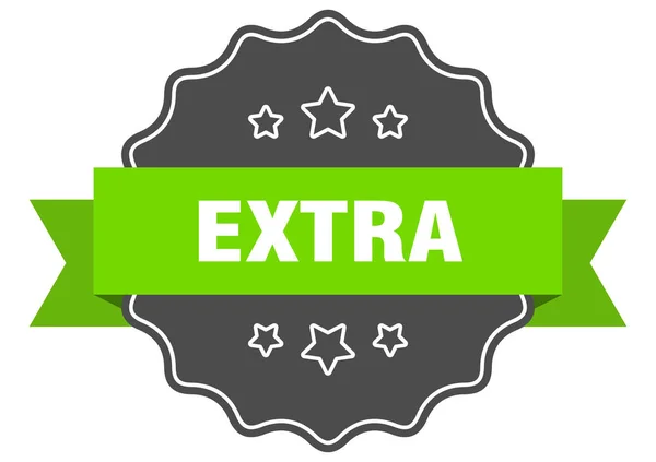 Sello extra aislado. etiqueta verde extra. extra — Vector de stock