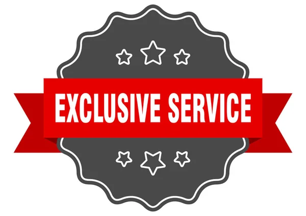 Exclusive service red label. exclusive service isolated seal. exclusive service — Stock Vector