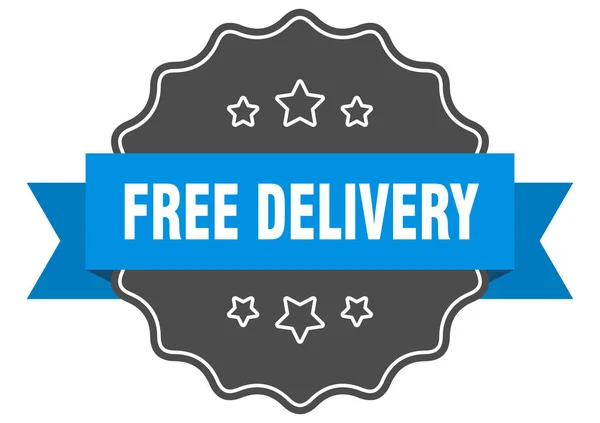 Etiqueta azul de entrega gratuita. vedação isolada de entrega gratuita. entrega gratuita — Vetor de Stock