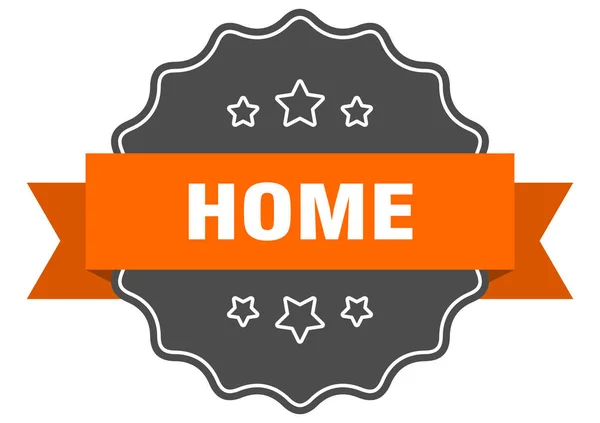 Maison phoque isolé. étiquette orange maison. maison — Image vectorielle
