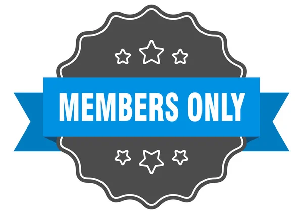Membros apenas rótulo azul. membros apenas selo isolado. apenas membros —  Vetores de Stock