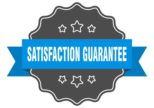 Satisfaction guarantee blue label. satisfaction guarantee isolated seal. satisfaction guarantee — Stock Vector