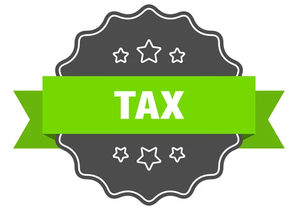 Податкова ізольована печатка. податкова зелена етикетка. податкова — стоковий вектор