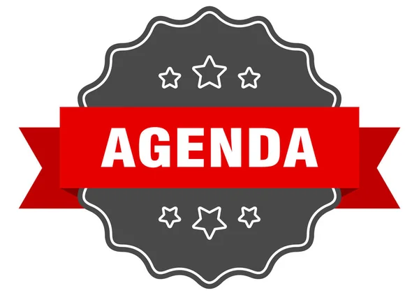 Agenda red label. agenda isolated seal. agenda — Stock Vector