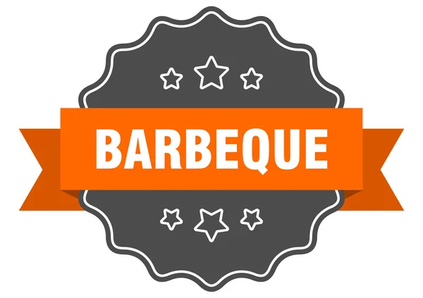 Barbeque isolerad tätning. barbeque orange Label. Barbeque — Stock vektor