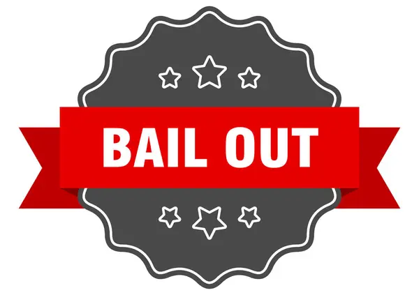 Bail out rood label. bail out geïsoleerde afdichting. bail out — Stockvector