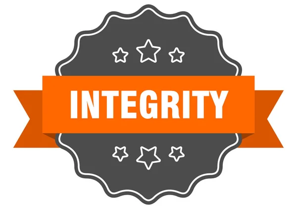 Integrity isolated seal. integrity orange label. integrity — Stock Vector