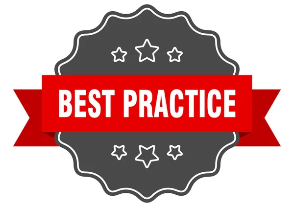 Best Practice Red Etikett. Best Practice isoliert Siegel. Best Practice — Stockvektor