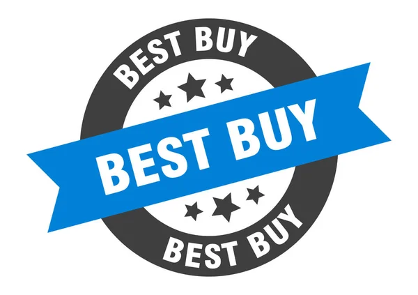 Miglior segno di acquisto. acquisto conveniente adesivo nastro rotondo blu-nero — Vettoriale Stock