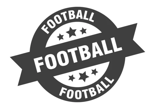 Señal de fútbol. pegatina de cinta redonda negro de fútbol — Archivo Imágenes Vectoriales