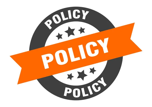 Signo de política. política naranja-negro cinta redonda pegatina — Archivo Imágenes Vectoriales