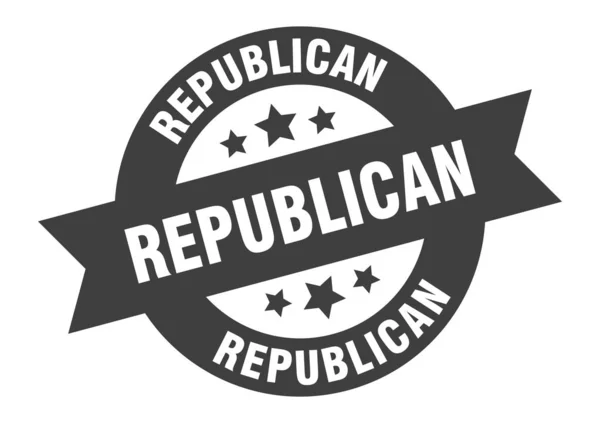 Республиканский знак. Республиканская чёрная круглая лента — стоковый вектор