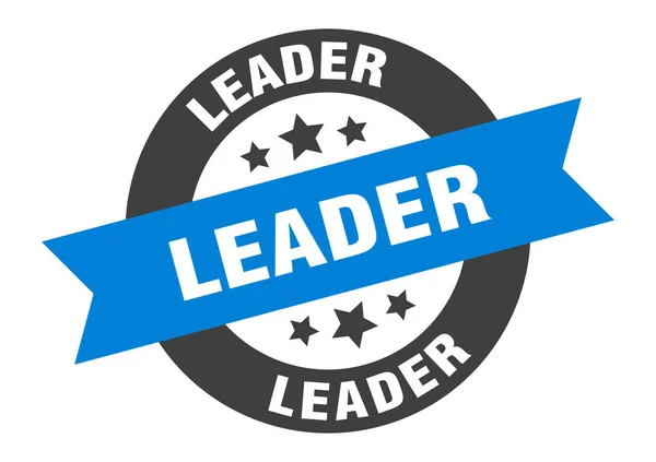 Знак лидера. Лидер сине-чёрной круглой ленты — стоковый вектор