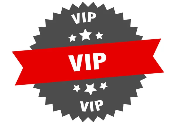 Vip teken. vip rood-zwarte cirkelband label — Stockvector