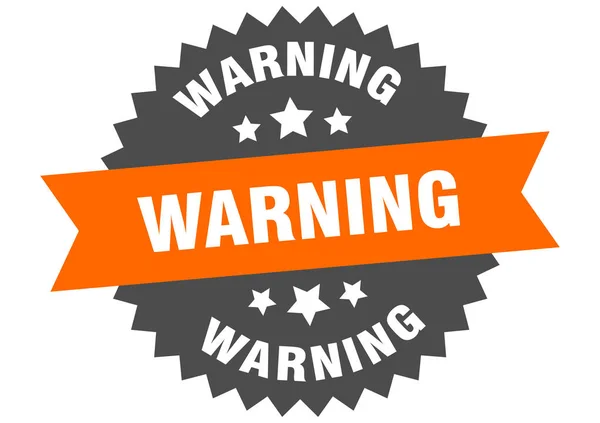 Panneau d'avertissement. avertissement bande circulaire orange-noir étiquette — Image vectorielle