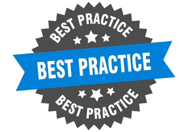 Best practice sign. best practice blue-black circular band label — Stock Vector