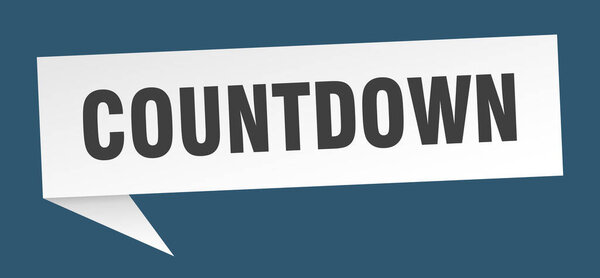 countdown banner. countdown speech bubble. countdown sign