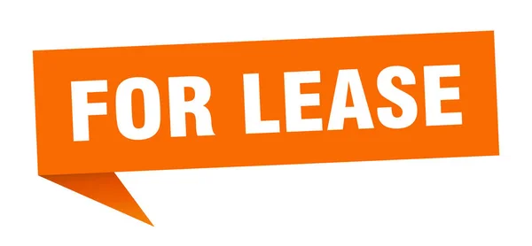 Lease Banner Lease Speech Bubble Lease Sign — Stock Vector