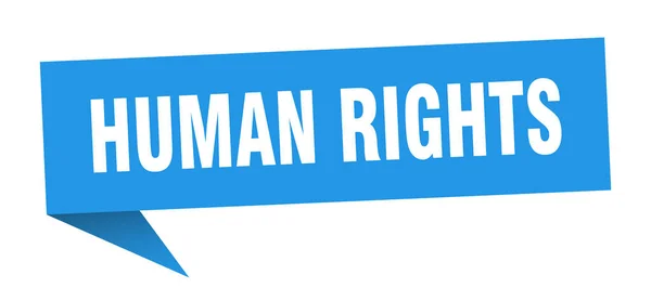 Banner Derechos Humanos Burbuja Del Discurso Derechos Humanos Firma Derechos — Vector de stock