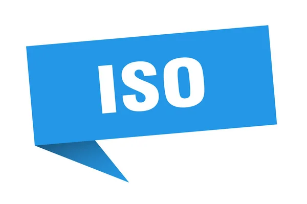 Iso Banner Iso Spraakbel Iso Teken — Stockvector