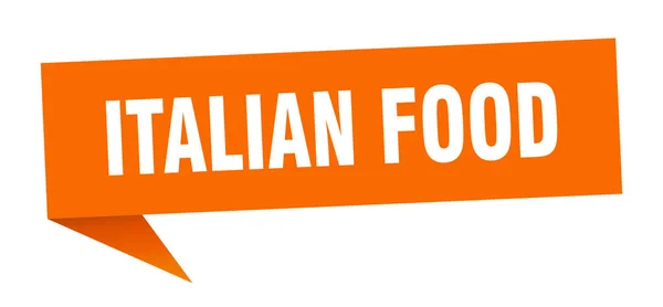 Olasz Ételreklám Olasz Beszédbuborék Olasz Ételjelölés — Stock Vector