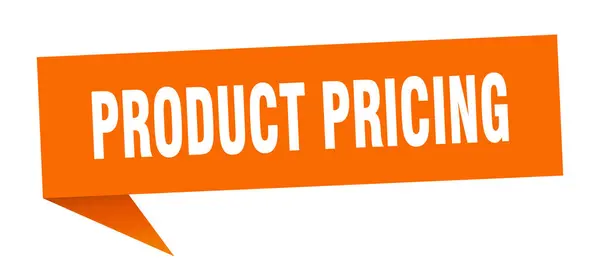 Баннер Цены Продукцию Ценовой Пузырь Речи Продукта Знак Цены Продукцию — стоковый вектор