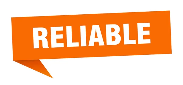 Banner Confiable Burbuja Habla Confiable Señal Fiable — Archivo Imágenes Vectoriales