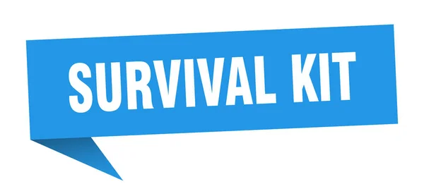 Estandarte Kit Sobrevivência Bolha Fala Kit Sobrevivência Kit Sobrevivência Sinal — Vetor de Stock