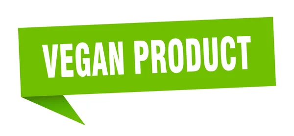 Banner Producto Vegano Producto Vegano Burbuja Discurso Signo Producto Vegano — Vector de stock