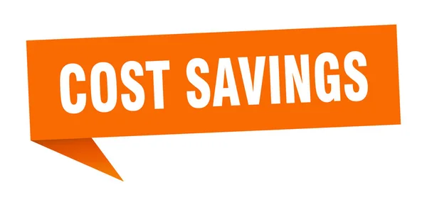 Cost Savings Banner Cost Savings Speech Bubble Cost Savings Sign — Stock Vector