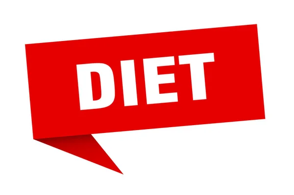 Baner Dietetyczny Bańka Mowy Dietetycznej Znak Diety — Wektor stockowy