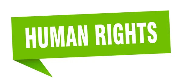 Menschenrechtsbanner Menschenrechte Sprechblase Zeichen Der Menschenrechte — Stockvektor