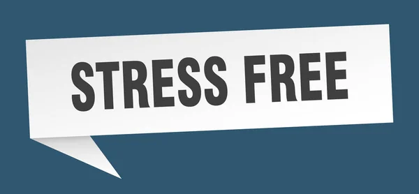 Stressfri Fana Stressfri Pratbubbla Stressfritt Tecken — Stock vektor