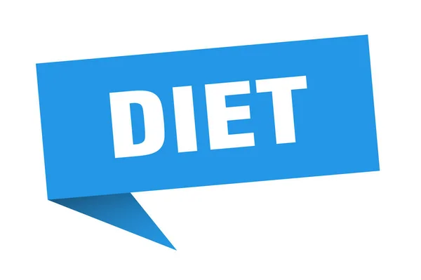 Banner Dieta Bolha Fala Dieta Sinal Dieta — Vetor de Stock