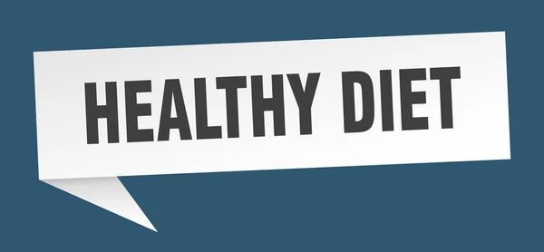 Баннер Здорового Питания Здоровый Диетический Речевой Пузырь Здоровый Знак Питания — стоковый вектор