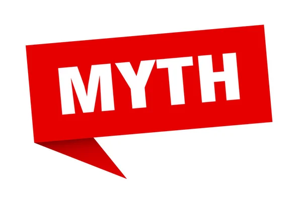 Mythe Spandoek Mythe Spraakzeepbel Mythe Teken — Stockvector