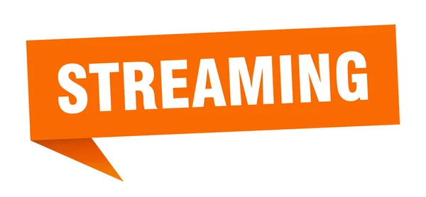 Banner Streaming Bolla Vocale Streaming Segno Streaming — Vettoriale Stock