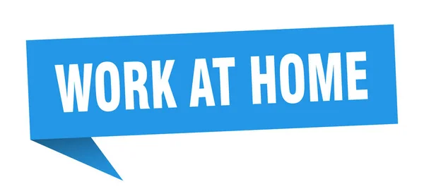 Δουλεύω Στο Πανό Του Σπιτιού Δουλειά Στο Σπίτι Φούσκα Ομιλία — Διανυσματικό Αρχείο