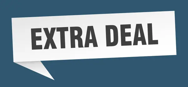 Extra Deal Banner Extra Deal Speech Bubble Extra Deal Sign — Stock Vector